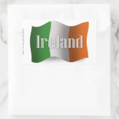 アイルランドの振る旗 長方形シール (バッグ)