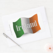 アイルランドの振る旗 長方形シール (封筒)
