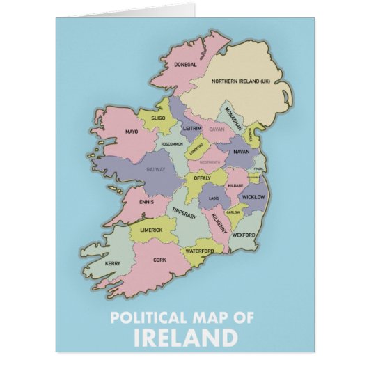 アイルランドの政区図. (正面)