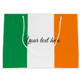 アイルランドの旗のカスタムな誕生日および休日のギフトバッグ ラージペーパーバッグ (正面)