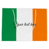 アイルランドの旗のカスタムな誕生日および休日のギフトバッグ ラージペーパーバッグ (裏面)