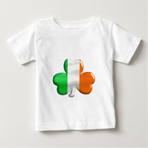 アイルランドの旗のクローバーのTシャツ ベビーTシャツ
