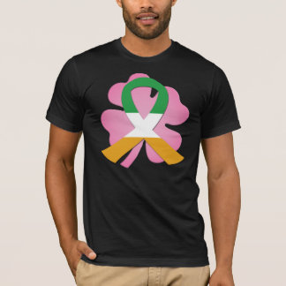 アイルランドの旗のリボンの乳癌 Tシャツ