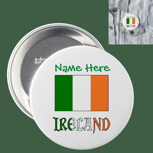 アイルランドの旗の伝統のバッジ・ピンズ LGBTQ 名入れ対応 缶バッジ