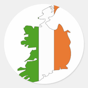 アイルランドの旗の地図 ラウンドシール