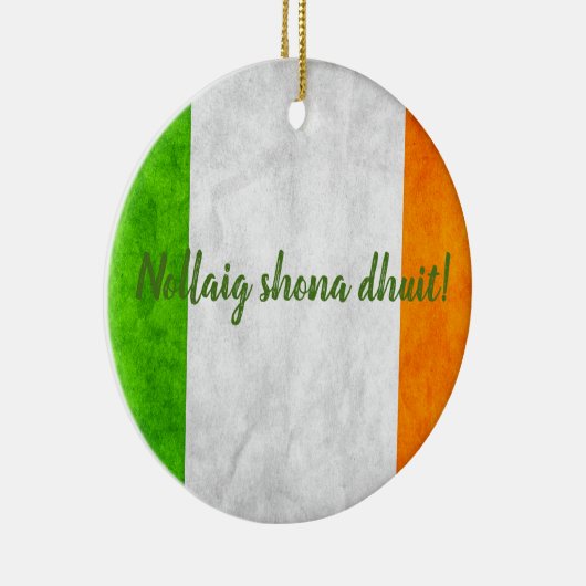 アイルランドの旗のNollaigのshonaのdhuit! セラミックオーナメント (右)