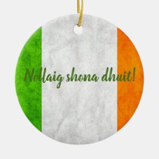 アイルランドの旗のNollaigのshonaのdhuit! セラミックオーナメント