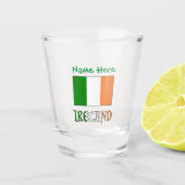 アイルランドの旗をモチーフにしたパーソナライズギフト ショットグラス (正面)