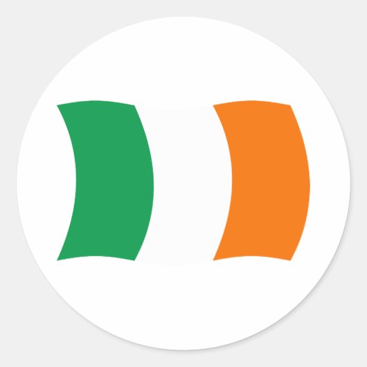 アイルランドの旗ステッカー ラウンドシール (正面)