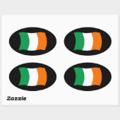 アイルランドの旗ステッカー 楕円形シール (シート)