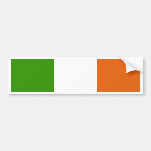 アイルランドの旗 バンパーステッカー (正面)