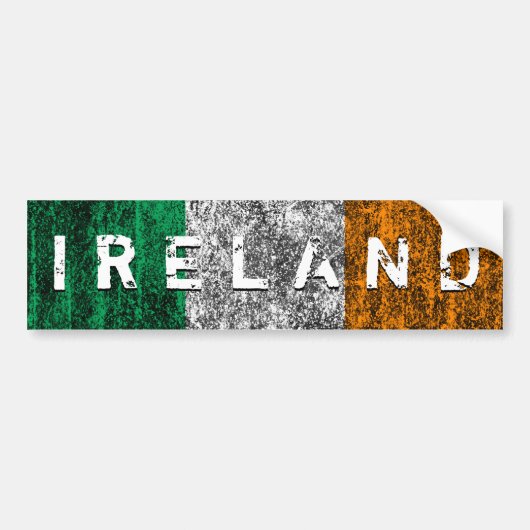 アイルランドの旗 バンパーステッカー (正面)