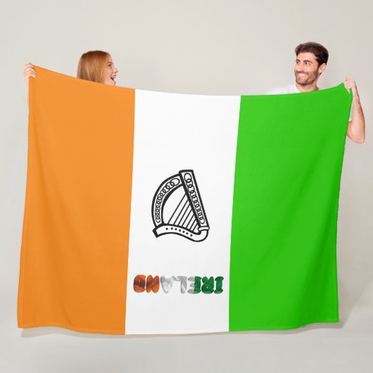 アイルランドの旗 フリースブランケット (インサイチュ)
