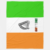 アイルランドの旗 フリースブランケット (正面)