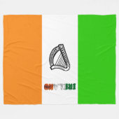 アイルランドの旗 フリースブランケット (正面(横))