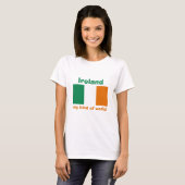 アイルランドの旗+地図+テキストTシャツ Tシャツ (正面フル)