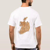 アイルランドの旗+地図+テキストTシャツ Tシャツ (裏面)