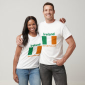 アイルランドの旗+地図+テキストTシャツ Tシャツ (ユニセックス)