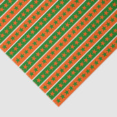 アイルランドの星の緑のオレンジ色の白い列 薄葉紙 (詳細)