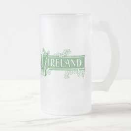 アイルランドの曇らされたガラスのマグ フロストグラスビールジョッキ