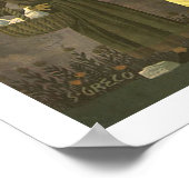 アイルランドの村、ケルトのクロス、ヴィンテージ旅行 ポスター (角)