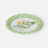 アイルランドの格子縞のセントパトリックの日の運 ペーパープレート (アングル)