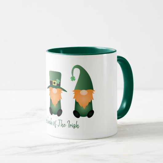 アイルランドの格言グリーンの幸運 マグカップ (正面右)