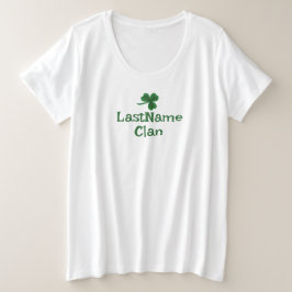 アイルランドの氏族のシャムロックTシャツをカスタマイズ - 大人用 プラスサイズTシャツ