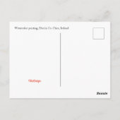 アイルランドの水の色の風景、ドオリン、コークレア ポストカード (裏面)