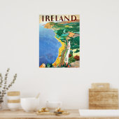 アイルランドの海岸線、ビンテージの旅行ポスター ポスター (キッチン)