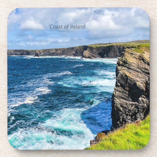 アイルランドの海岸、写真 コースター (正面)