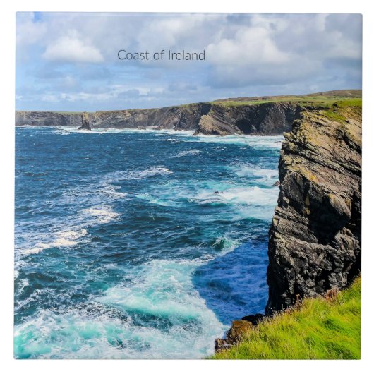 アイルランドの海岸、写真 タイル (正面)