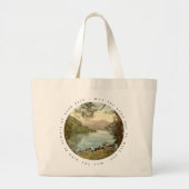 アイルランドの湖とアイルランドの諺バッグ ラージトートバッグ (正面)
