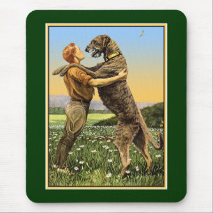 「アイルランドの猟犬の挨拶」 マウスパッド