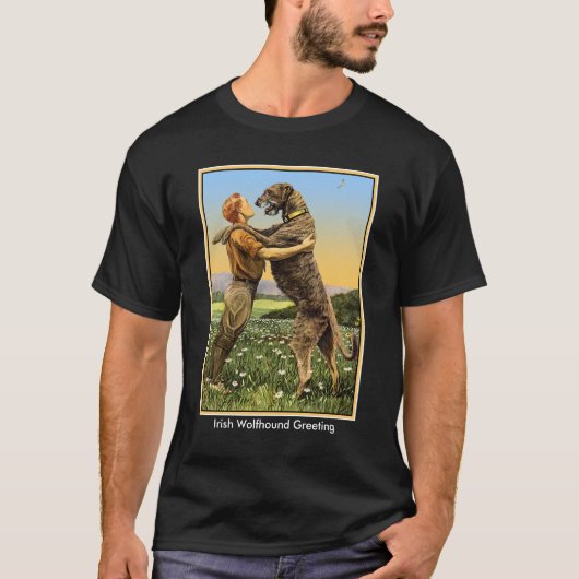 「アイルランドの猟犬の挨拶」 Tシャツ (正面)