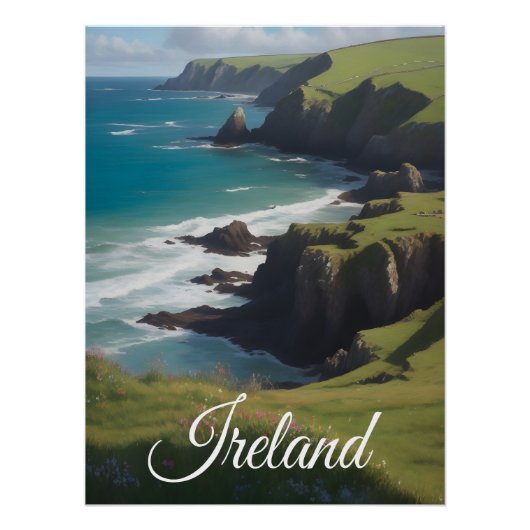 アイルランドの田舎の旅行ポスター ポスター (正面)