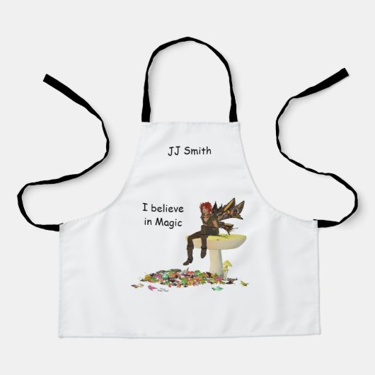 アイルランドの男の子の妖精キノコの子供のエプロン エプロン (正面)