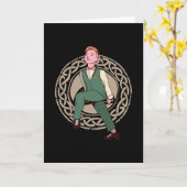 アイルランドの男性ダンサー カード (黄色い花)