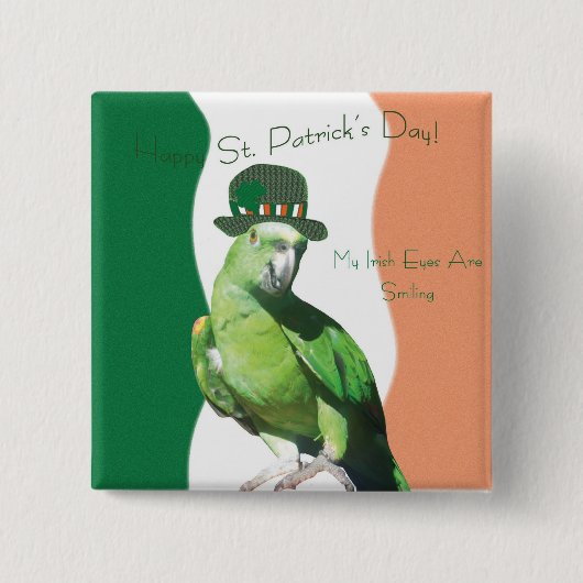 アイルランドの目の微笑ボタン 缶バッジ (正面)