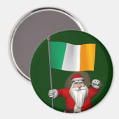 アイルランドの看板のあるサンタクロース マグネット (正面/裏面)
