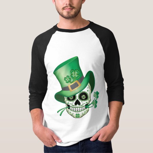 アイルランドの砂糖スカル Tシャツ (正面)