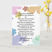 アイルランドの祈りの言葉の天恵の挨拶状 カード (黄色い花)