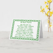 アイルランドの祈りの言葉セント・パトリックのデイカード カード (黄色い花)