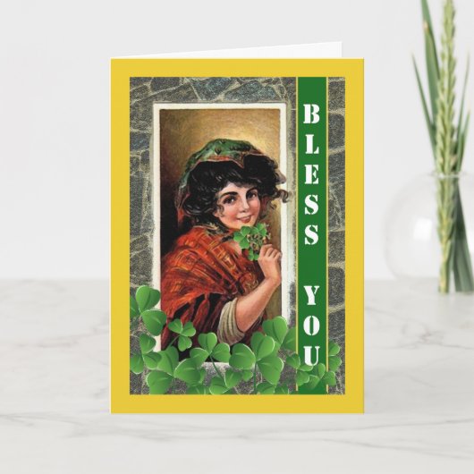 アイルランドの祖父母のための聖パトリック賛美の日 カード (正面)