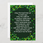 アイルランドの祝福グリーティングカード - シャムロックデザイン シーズンカード (正面/裏面)