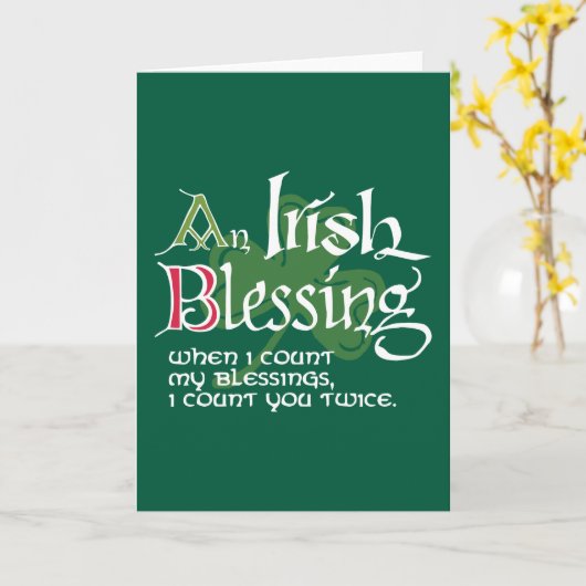 アイルランドの祝福 カード (黄色い花)