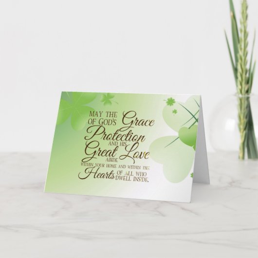 アイルランドの祝福 神の保護の恵みがあなたを守ります カード (正面)