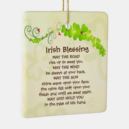 アイルランドの祝福　道はあなたに会うために立ち上がりますように セラミックオーナメント (右)