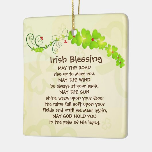 アイルランドの祝福　道はあなたに会うために立ち上がりますように セラミックオーナメント (左)