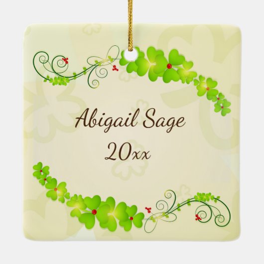 アイルランドの祝福　道はあなたに会うために立ち上がりますように セラミックオーナメント (裏面)